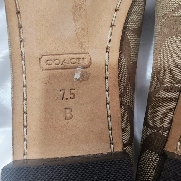 Coach Women's Brown and Black Signature Loafers - Picture 5 of 12